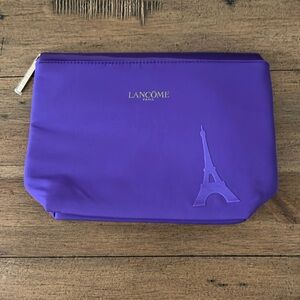 Lancome Paris purple makeup bag